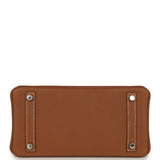 Pre-owned Hermes Birkin 25 Gold Togo Palladium Hardware