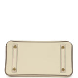 Hermes Special Order (HSS) Birkin 25 Craie and Gris Asphalte Epsom Brushed Palladium Hardware