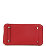 Pre-owned Hermes Birkin 25 Rouge Casaque Togo Palladium Hardware