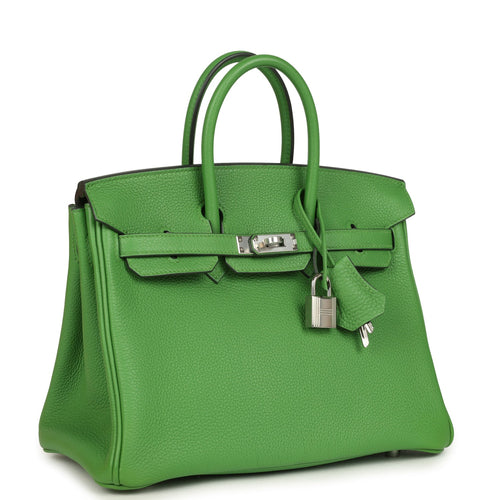 Hermes Birkin 25 Vert Yucca Togo Palladium Hardware