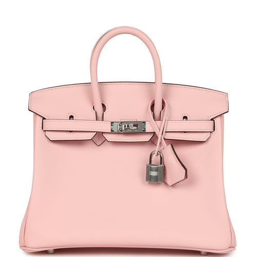 Hermes Birkin 25 Rose Sakura Swift Palladium Hardware