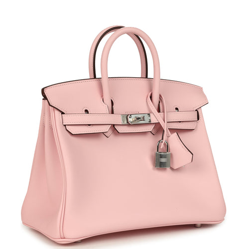Hermes Birkin 25 Rose Sakura Swift Palladium Hardware