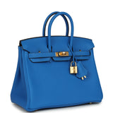 Hermes Birkin 25 Bleu Hydra Togo Gold Hardware