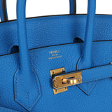 Hermes Birkin 25 Bleu Hydra Togo Gold Hardware