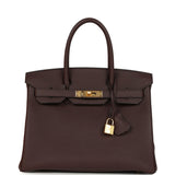 Hermes Birkin 30 Rouge Sellier Togo Gold Hardware - Thumbnail View 1