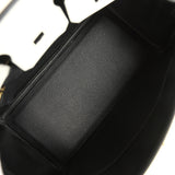 Hermes Special Order (HSS) Birkin 25 Bi-Color White and Black Clemence Brushed Gold Hardware