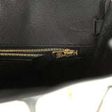 Hermes Special Order (HSS) Birkin 25 Bi-Color White and Black Clemence Brushed Gold Hardware