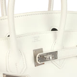 Hermes Birkin 25 New White Swift Palladium Hardware