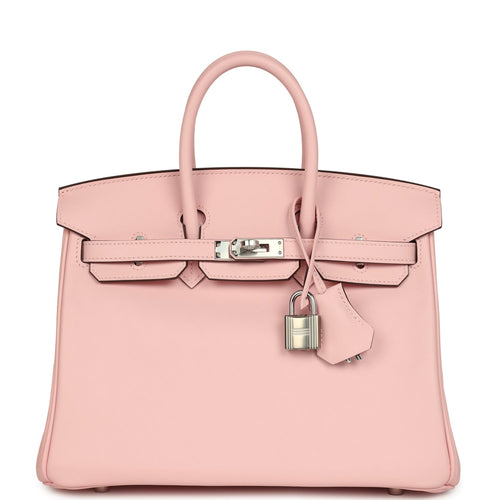 Hermes Birkin 25 Rose Sakura Swift Palladium Hardware