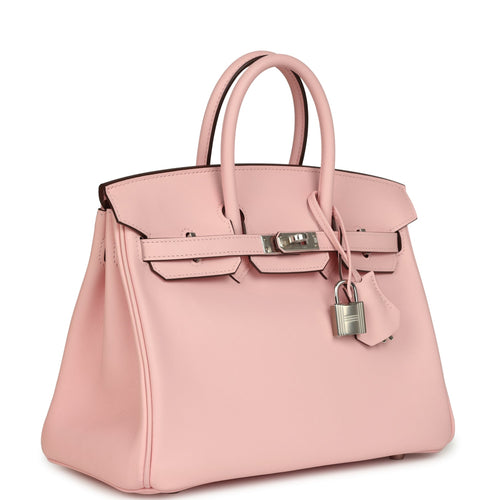 Hermes Birkin 25 Rose Sakura Swift Palladium Hardware