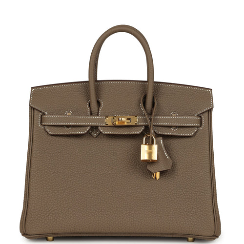 Hermes Birkin 25 Etoupe Togo Gold Hardware