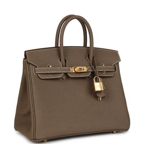 Hermes Birkin 25 Etoupe Togo Gold Hardware