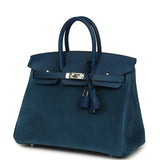 Hermes Birkin 25 Bleu Thalassa Grizzly and Deep Bleu Swift Palladium Hardware - Thumbnail View 5