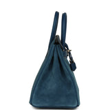 Hermes Birkin 25 Bleu Thalassa Grizzly and Deep Bleu Swift Palladium Hardware - Thumbnail View 3