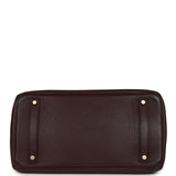 Pre-owned Hermes Birkin 35 Prune Clemence Gold Hardware