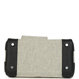 Hermes Birkin 25 Cargo Ecru-Black Toile H Canvas and Black Swift Palladium Hardware