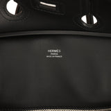 Hermes Birkin 25 Cargo Ecru-Black Toile H Canvas and Black Swift Palladium Hardware