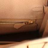 Pre-owned Hermes Birkin 25 Chai Togo Gold Hardware