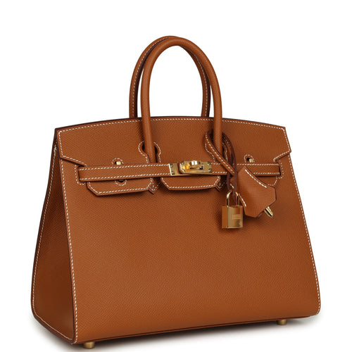 Hermes Birkin Sellier 25 Gold Epsom Gold Hardware
