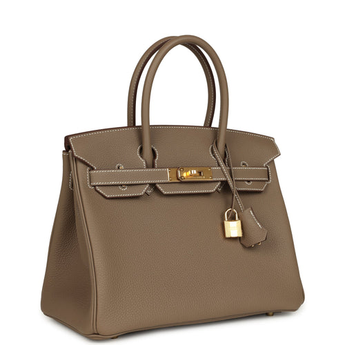 Hermes Birkin 30 Etoupe Togo Gold Hardware