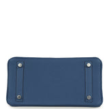 Hermes Birkin 25 Bleu Tie Togo Palladium Hardware