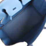 Hermes Birkin 25 Bleu Tie Togo Palladium Hardware