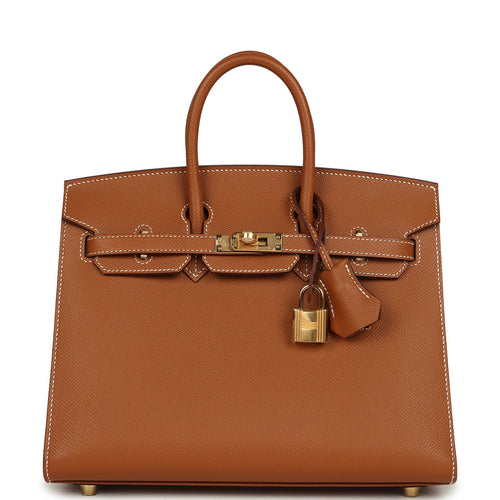Hermes Birkin Sellier 25 Gold Epsom Gold Hardware