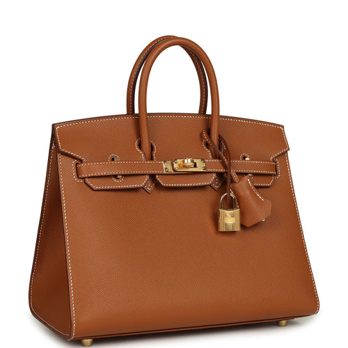 Hermes Birkin Sellier 25 Gold Epsom Gold Hardware