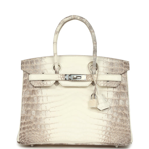Hermes Birkin 30 Himalaya Niloticus Crocodile Palladium Hardware