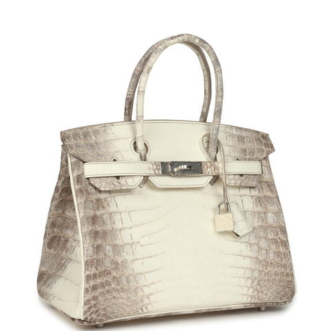 Hermes Birkin 30 Himalaya Niloticus Crocodile Palladium Hardware