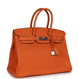 Hermes Birkin 35 Orange Togo Palladium Hardware