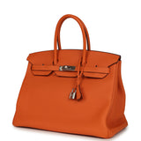 Hermes Birkin 35 Orange Togo Palladium Hardware