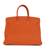 Hermes Birkin 35 Orange Togo Palladium Hardware