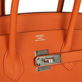 Hermes Birkin 35 Orange Togo Palladium Hardware