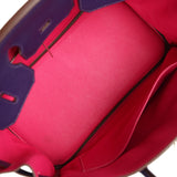 Pre-owned Hermes Special Order (HSS) Birkin 35 Violet Verso Togo Palladium Hardware