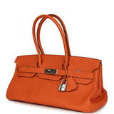 Vintage Hermes Shoulder Birkin 42 JPG Orange Clemence Gold Hardware