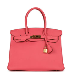 Pre-owned Hermes Birkin 30 Rose Lipstick Togo Gold Hardware