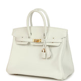 Hermes Birkin 25 New White Swift Gold Hardware - Thumbnail View 3