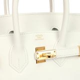 Hermes Birkin 25 New White Swift Gold Hardware - Thumbnail View 7