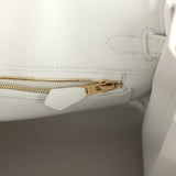 Hermes Birkin 25 New White Swift Gold Hardware - Thumbnail View 9