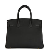 Hermes Birkin 30 Black Togo Gold Hardware