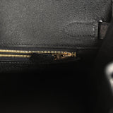 Hermes Birkin 30 Black Matte Porosus Crocodile Gold Hardware