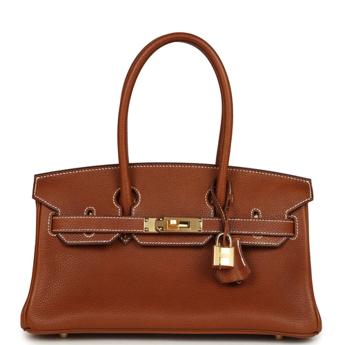 Hermes Shoulder Birkin Light 29 Fauve Barenia Faubourg Gold Hardware
