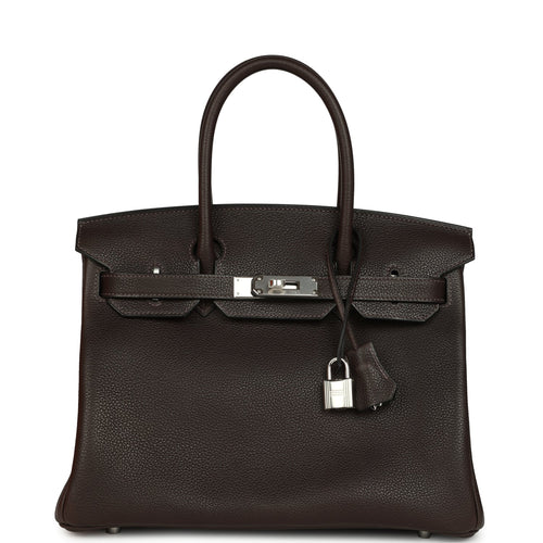 Hermes Birkin 30 Ebene Barenia Faubourg Palladium Hardware