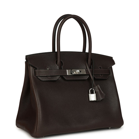 Hermes Birkin 30 Ebene Barenia Faubourg Palladium Hardware