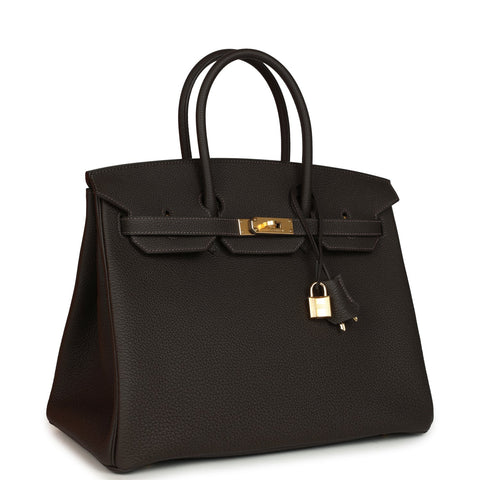 Hermes Birkin 35 Bai-Brun Togo Gold Hardware