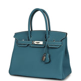 Hermes Birkin 30 Blue Jean Togo Palladium Hardware