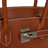 Hermes Birkin 30 Fauve Barenia Faubourg Palladium Hardware