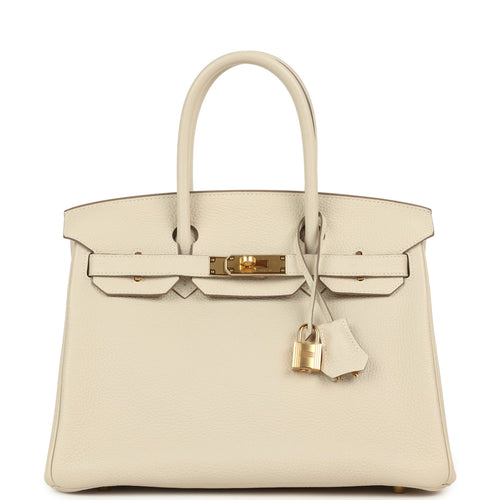Hermes Birkin 30 Craie Togo Gold Hardware