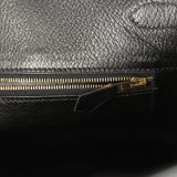 Vintage Hermes Birkin 35 Black Box Brushed Gold Hardware